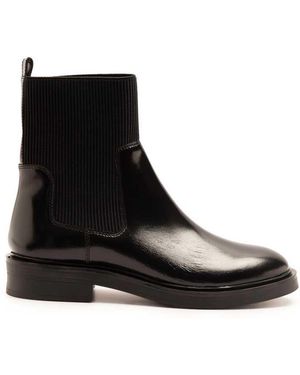 OFF THE HOOK Brook Chelsea Ankle Boots With Elastic Side Panels - Black