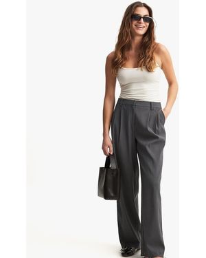 NA-KD Low Waist Suit Trouser - Grey