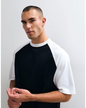 ASOS Interlock-raglan-t-shirt - Weiß
