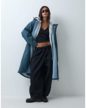 ASOS Longline Rain Coat - Blue