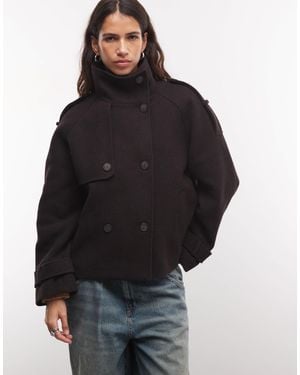 Monki Exclusive Funnel Neck Jacket - Black