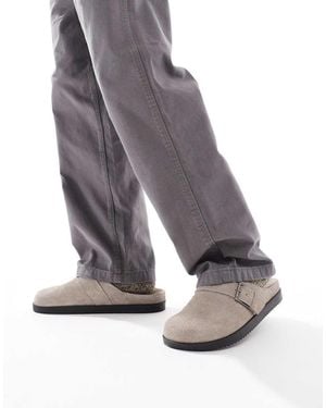 Pull&Bear Zoccoli Spazzolati Grigi - Grigio