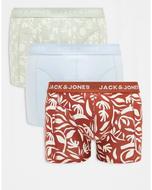 Jack & Jones 3 Pack Trunks - White