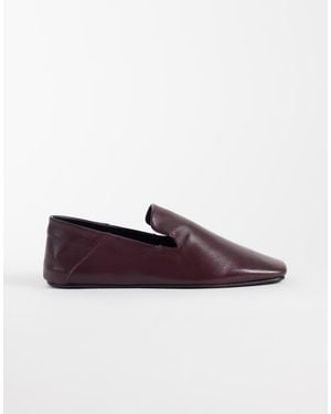 ASOS Malachi Real Leather Slipper Style Shoes - Purple