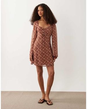 Wednesday's Girl Floaty Angel Sleeve Dress - Multicolour