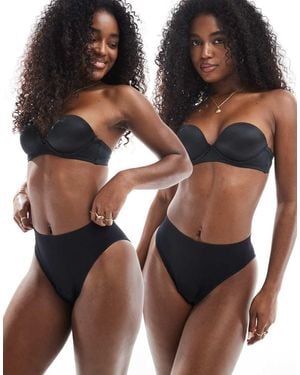 Modibodi Modicomfort Seamless Hi-leg Brief 2 Pack Moderate-heavy Period Brief - Black