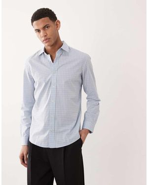 Mango 100% Cotton Gingham Shirt - Grey