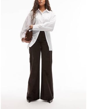 & Other Stories Rich Cotton Flared Velvet Trousers - White