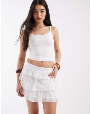 JJXX Minifalda Blanca Con Volantes De -Blanco