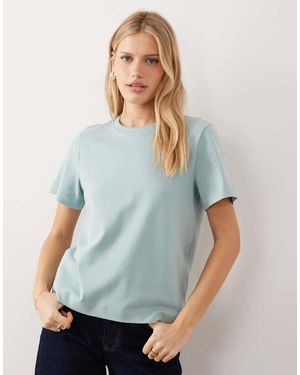 Aware T-Shirt Squadrata Pesante Pallido - Blu