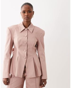 ASOS Structured Blazer With Bow Back - Pink