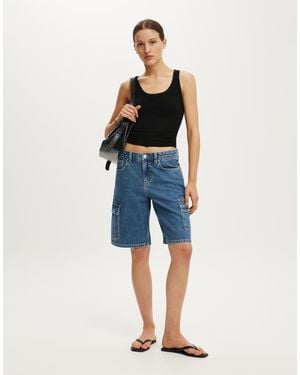Cotton On Baggy Denim Short - Blue