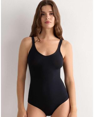 Intimissimi Ultralight Cotton Vest Body - Black
