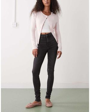 Noisy May Callie High Waist Skinny Jean - Black