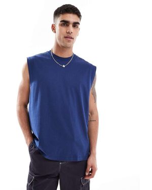 ASOS Top Senza Maniche Oversize Blu