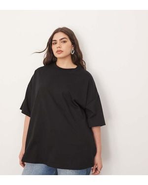 ARRANGE Curve Oversized Premium Heavy Weight T-shirt - Black