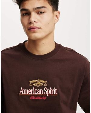 Cotton On Cotton On Box Fit Graphic T-Shirt - Brown