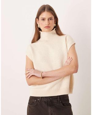 Polo Ralph Lauren Oversized Linen Blend Knit Vest - Natural