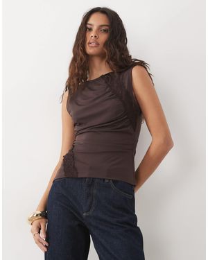Jdy Ruched Detail Top - Blue