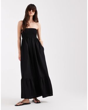 Aware Robe bandeau longue style bohème - Noir
