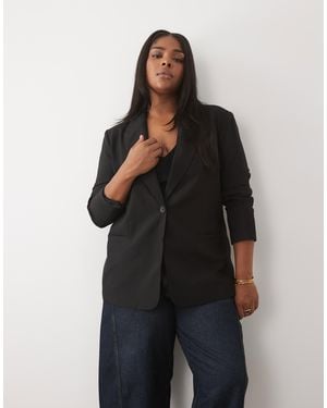 ASOS Curve blazer ajusté coupe décontractée - Bleu