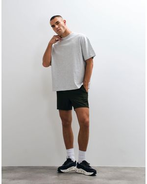 4505 Icon - t-shirt oversize en coton épais à séchage rapide - chiné - Blanc