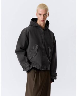 Weekday – bomberjacke aus segeltuch - Grau