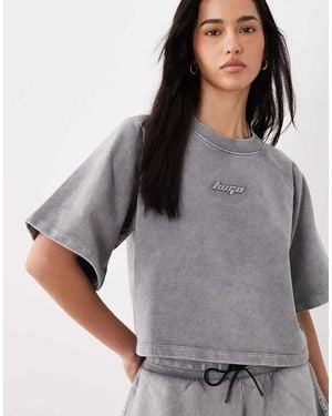 HUGO Dorlina Chest Logo Relaxed Fit Co-Ord Sweatshirt - Grey