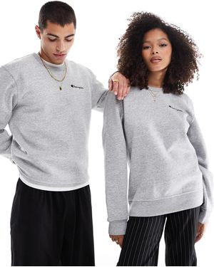 Champion Legacy Unisex Left Chest Logo Sweatshirt - White