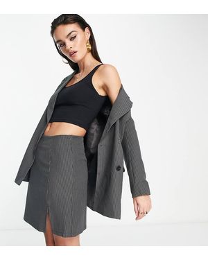 Extro & Vert Minigonna Super Corta Color Ardesia Gessato - Grigio