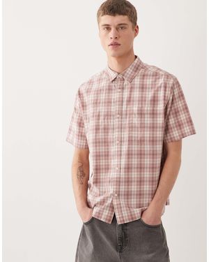 ASOS Relaxed Check Shirt - Pink