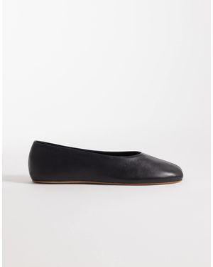 Mango 100% Leather Ballet Pumps - White