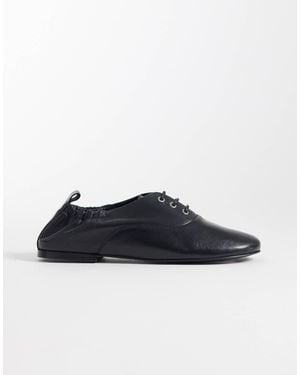 ASOS Myriad Premium Lace Up Flat Shoes - Blue