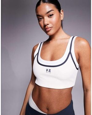 P.E Nation Forward Crop - White