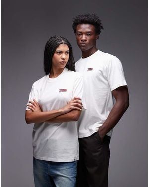 Dickies T-Shirt Sporco Con Logo A Bandiera - Grigio