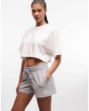 Under Armour Pantalones Cortos Gris Jaspeado Claro Terry De - Blanco