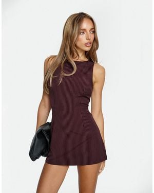 Princess Polly Yumiko Sleeveless Tie Back Detail Playsuit - Purple