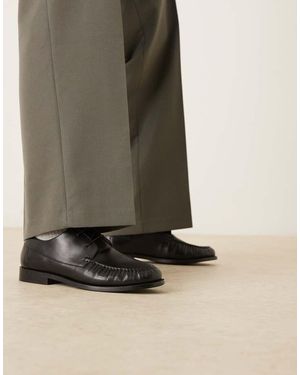 Walk London Cera Boat Shoe - Black