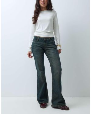 Weekday Nova Low Waist Slim Flare Jeans - White