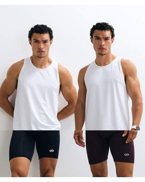 Jack & Jones Sports Set Van 2 Baselayer Shorts - Wit