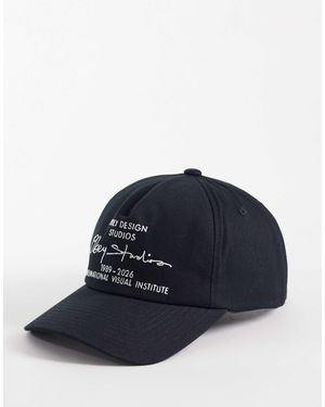 Obey Design Studios Five Panel Strapback Cap - Blue