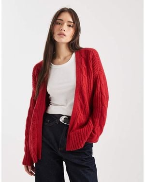 Hollister Open Cardigan - Red