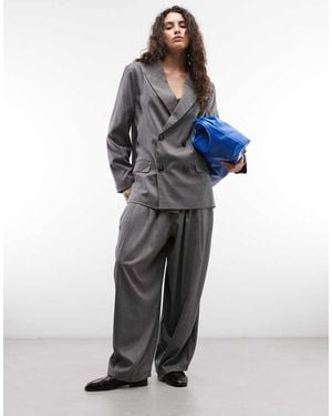 Collusion Balloon Leg Trouser With Tie Waist - Blue