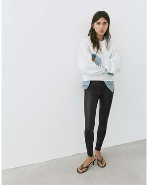 Pull&Bear Pantaloni Skinny Effetto Pelle Neri - Grigio