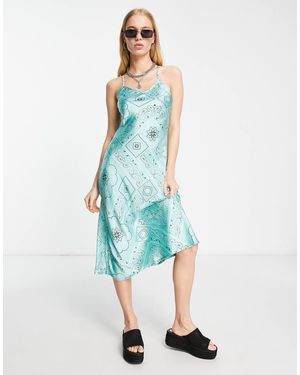 VIOLET ROMANCE Vestito Midi Sottoveste - Blu