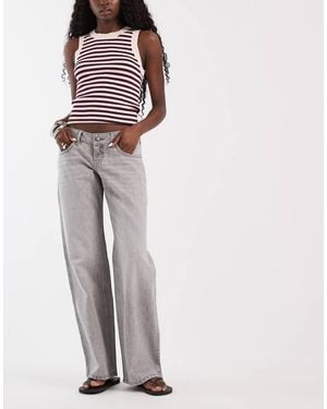 Hollister Ultra Low Rise Baggy Jeans - Grijs