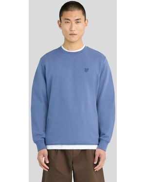 Lyle & Scott Mid Layers Superfine Crew Neck Sweatshirt - Blue