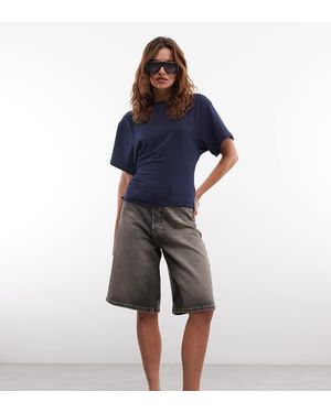 Weekday T-Shirt Stretta - Blu