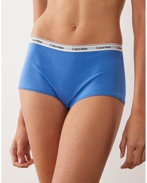 Calvin Klein Braguitas Boyshort Con Logo Icon En - Azul