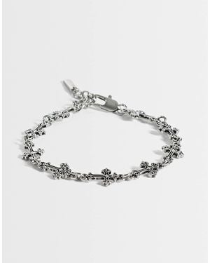 ASOS Cross Chain Casting Bracelet - Metallic